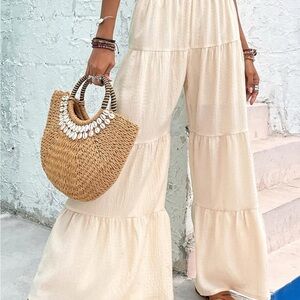 Chic Cream Wide-Leg Jumpsuit